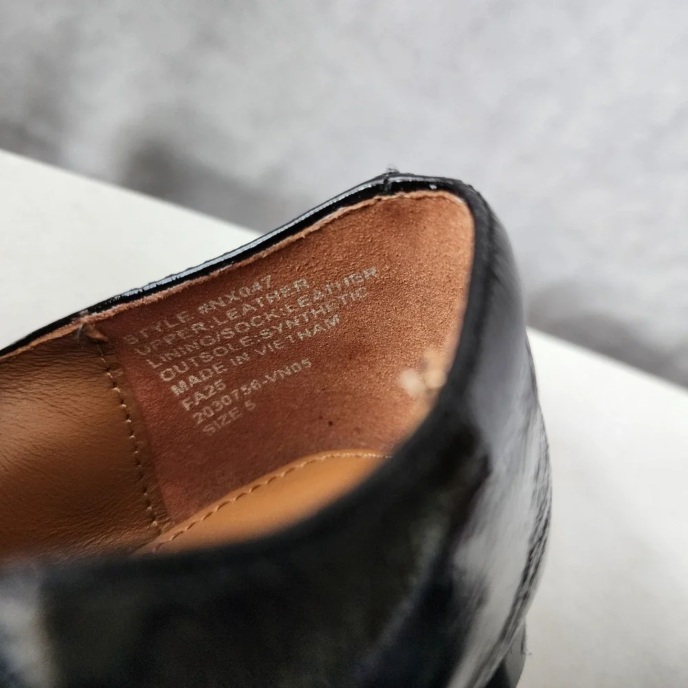 Madewell Mylie Flats Womens Size 5 Black Leather Buckle Square Toe Shoes T-Strap